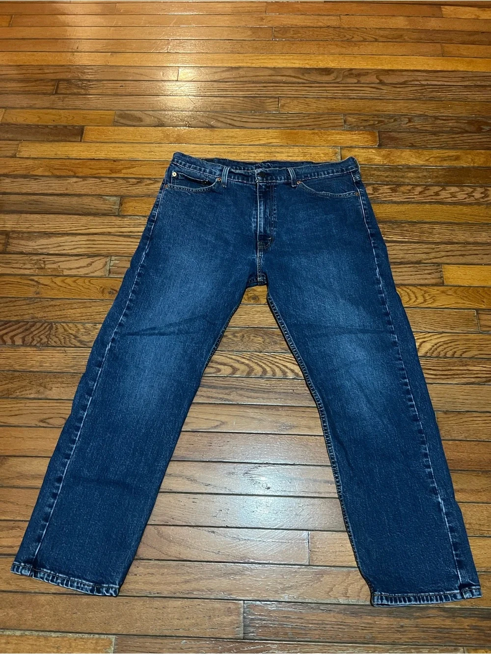 Levi's 505 Men's Classic Dark Blue Straight-Leg Jeans size 38x29